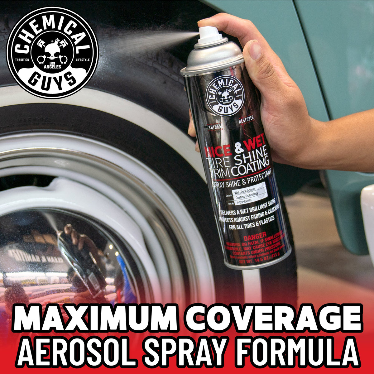 Nice and Wet Tire Shine Trim Coating Spray