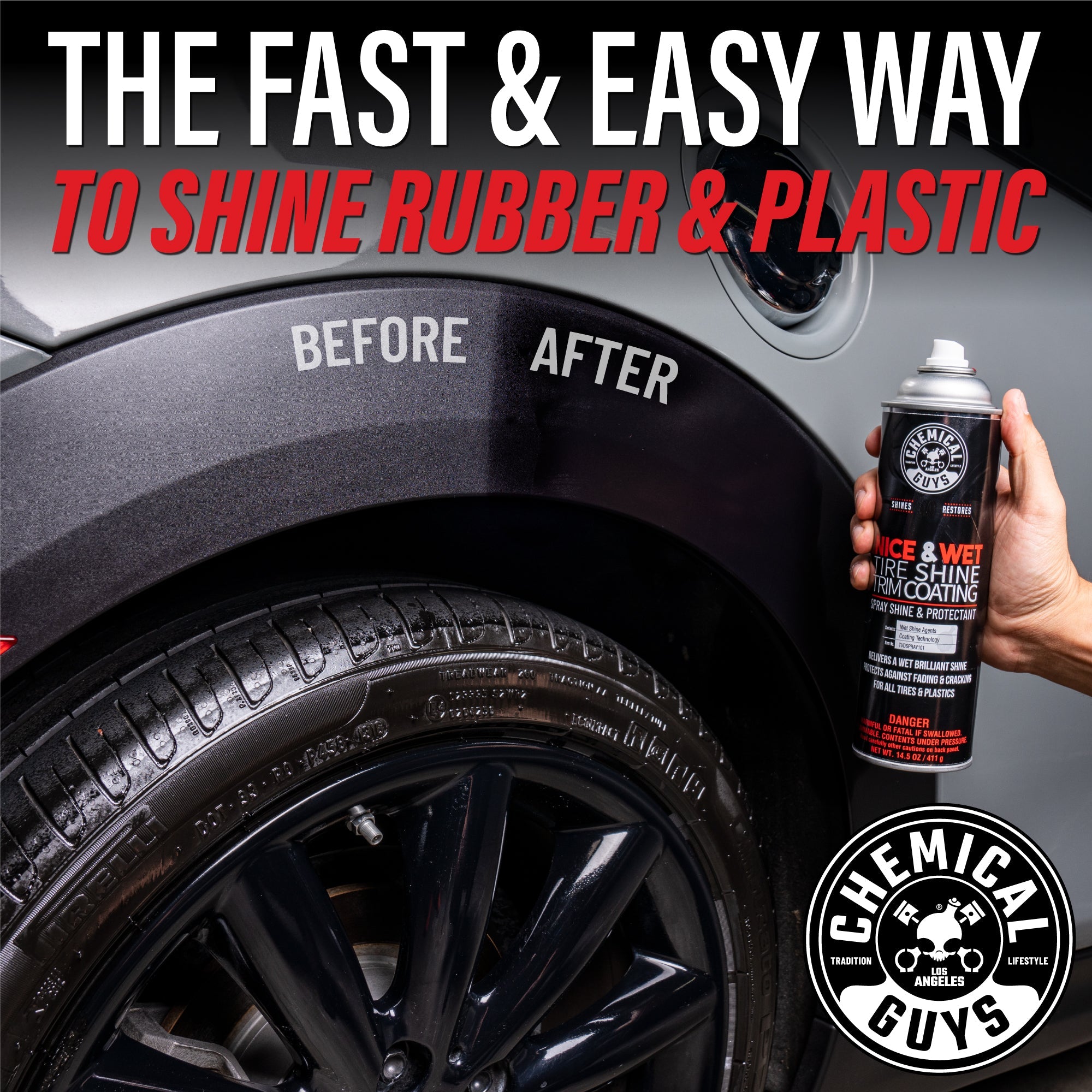 Nice and Wet Tire Shine Trim Coating Spray