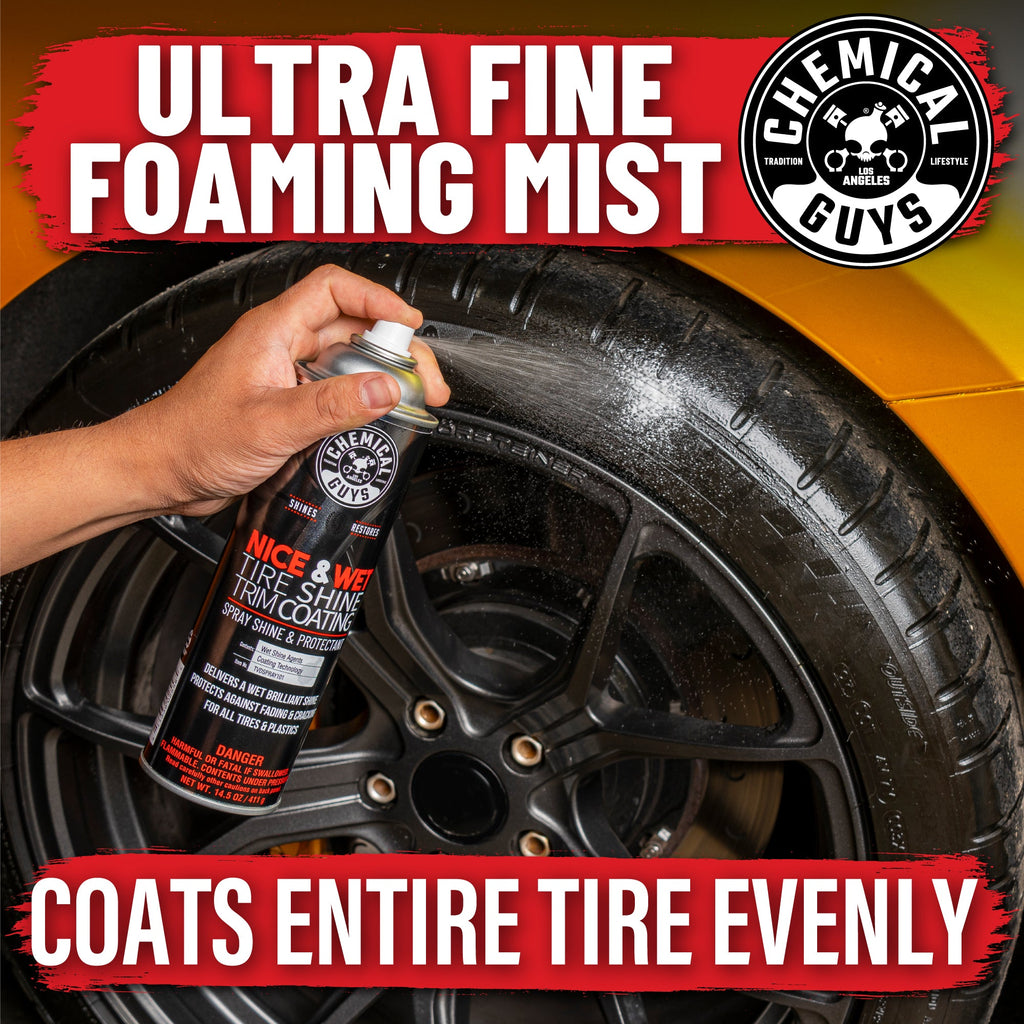 Nice and Wet Tire Shine Trim Coating Spray