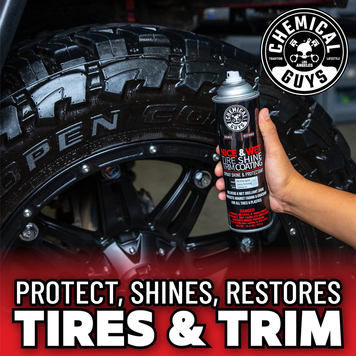 Nice and Wet Tire Shine Trim Coating Spray