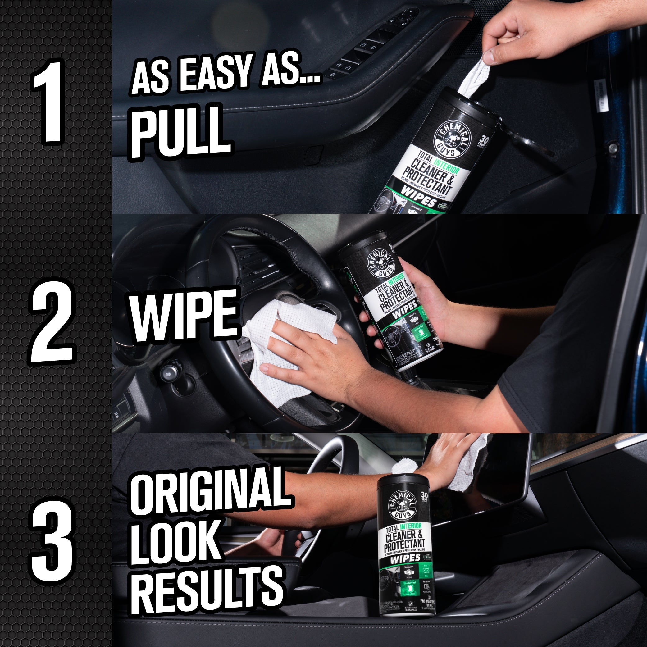 Total Interior Wipes 3-Pack Kit