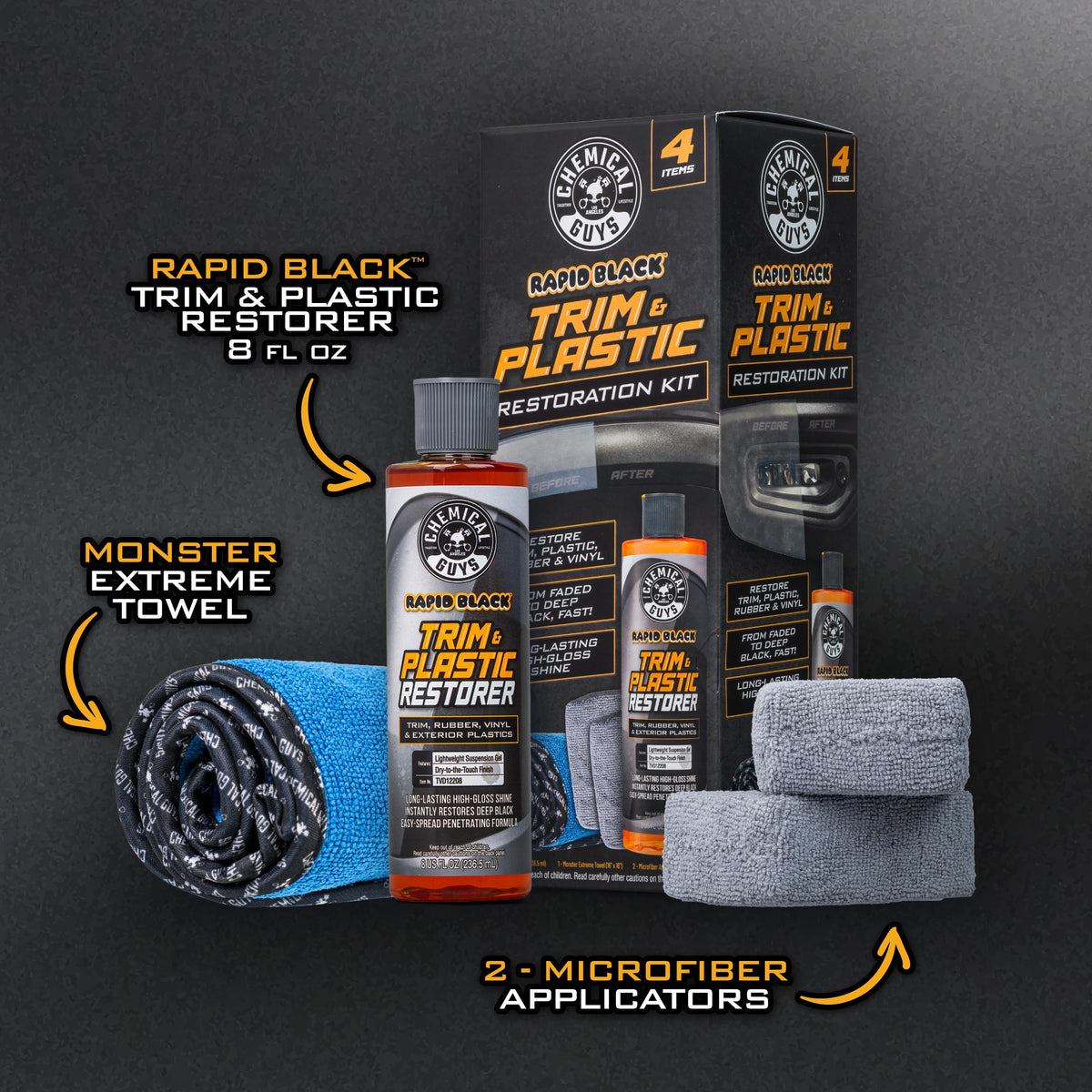 Rapid Black Trim & Plastic Restoration Kit