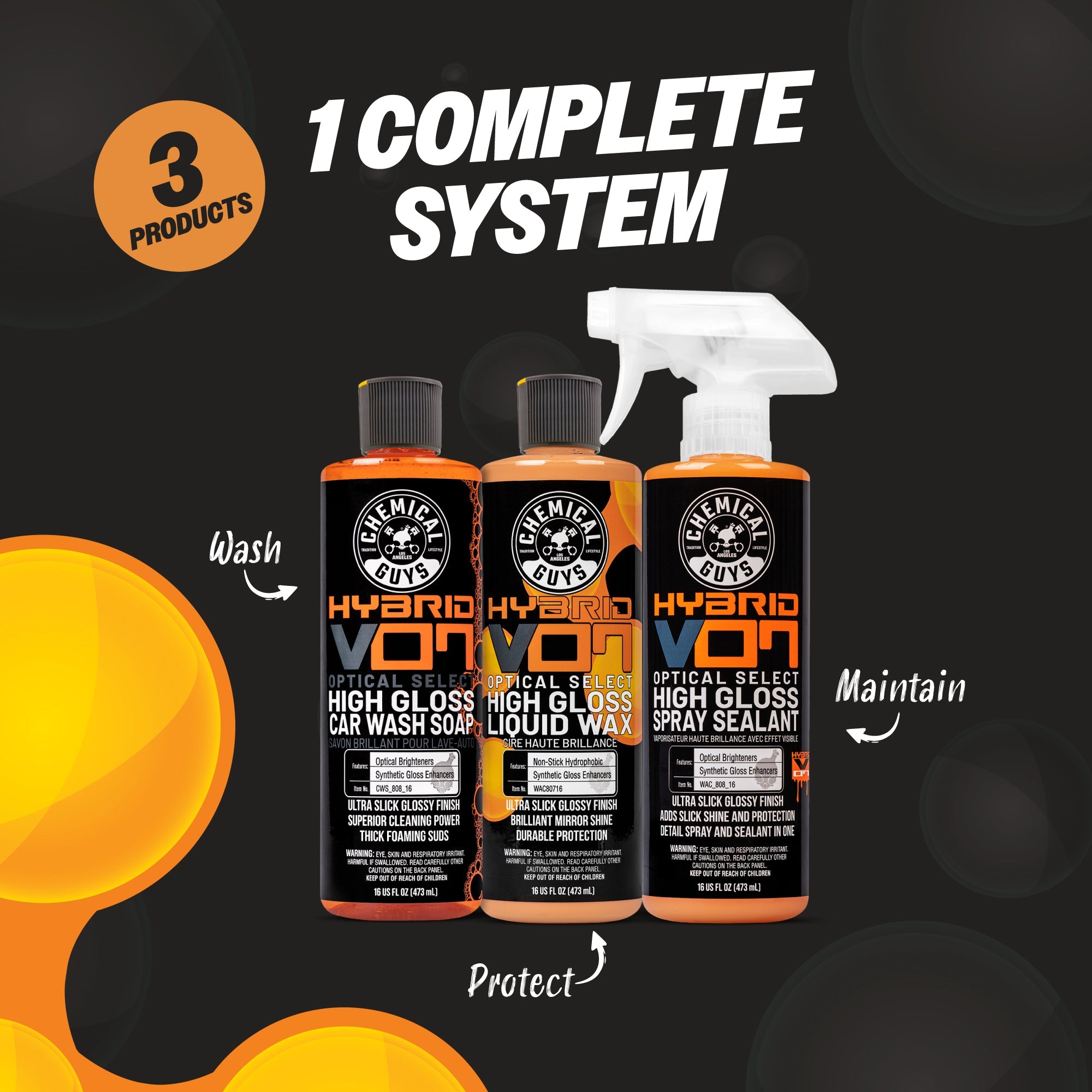 Hybrid V07 Optical Select Wash, Wax & Sealant Bundle